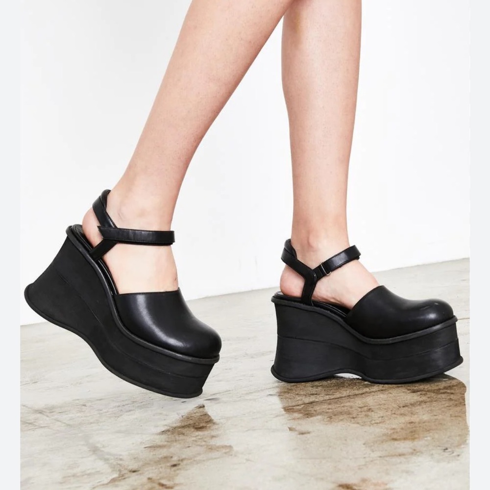 Dolls Kill Current Mood Platform Wedges Gem